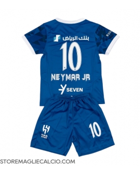 Al-Hilal Neymar Jr #10 Maglia Gara Casa Repliche 2024-25 Bambino Maniche Corte